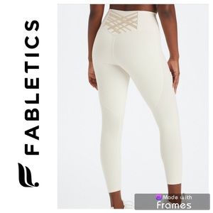 NWT LIMITED COLOR Fabletics Power Hold High Waisted 7/8 Leggings M Eglet/Gold
